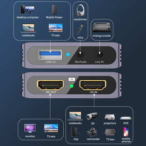 USB3.0/4K HD Video Game Live Recording MI Video <strong>Capture</strong> Card Compatible with Mobile Phones &amp; Laptops - Product Image 5