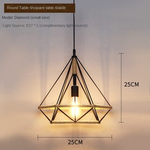 โคมไฟระย้าแนว E27สไตล์ย้อนยุคแนวอุตสาหกรรมโคมไฟระย้าแนววินเทจของประเทศสำหรับร้านอาหาร - Product Image 6