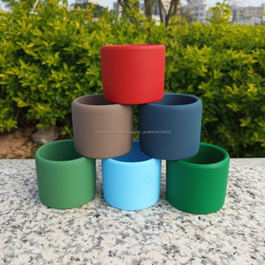 cylindre <span class=keywords><strong>en</strong></span> <span class=keywords><strong>gros</strong></span> multicolore émaillé petit <span class=keywords><strong>pot</strong></span> <span class=keywords><strong>en</strong></span> <span class=keywords><strong>terre</strong></span> cuite italienne pour la décoration - Product Image 5