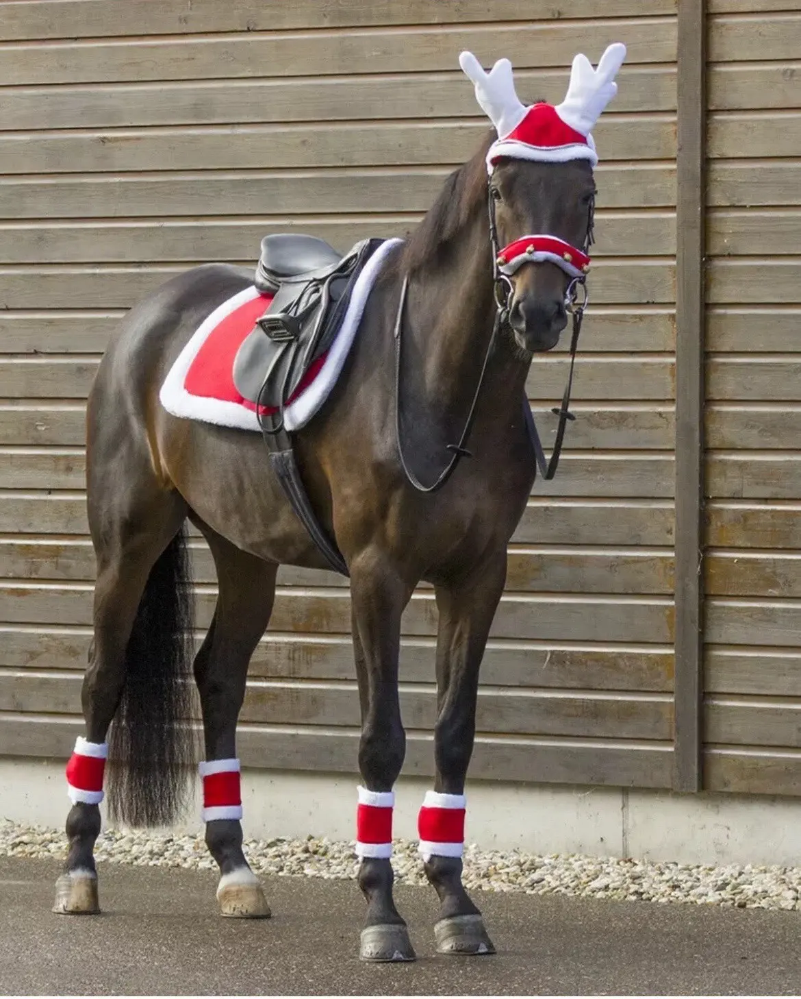 Noel sıcak satış toptan atlı noel at bacak parantez eşleştirme seti özelleştirmek at at eyeri at ürünleri