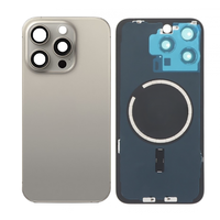 MagSafe Magnet 15pro Couverture arrière pour Apple pour iPhone 15 Pro Max Magsafe avec couvercle d'objectif d'appareil photo et design de barre élégant
