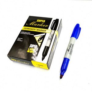 Wholesale Bulk Logistics Courier Black/blue/red Color Round Tip Oil Waterproof Permanent Marker Pen - Product Image 1