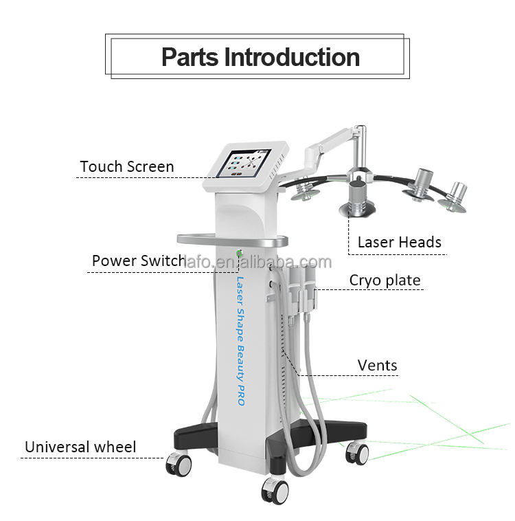 6D Laser Fat burning cellulite weight loss cold laser green red light 532nm 635nm wavelength body slimming machine