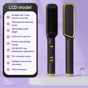 Plancha de Pelo 2 en 1 Desmontable Multifuncional con Peine Caliente, Rizador Automático de 500 Grados, Alisador de Pelo Portátil - Product Image 6