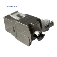 Connecteur réseau de haute qualité en alliage de zinc blanc blindé Cat7 Keystone Jack 8p8c Rj45 Cat6a Module adaptateur réseau Coupleur