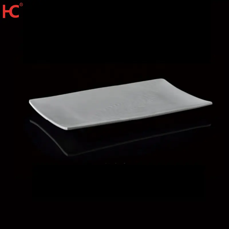 P10614 Hot-rated melamine Factory A5 100% high quality Rectangle plate glossy surface Sustainable Serving Dish