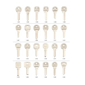 กุญแจแม่เหล็กโลหะขายส่ง กุญแจพลาสติกเปล่าแบบมีลวดลาย กุญแจล็อคห้อง - Product Image 1
