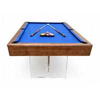 Table de billard professionnelle de luxe sur mesure, nouvelle collection, 8 pieds, avec plateau en ardoise, structure solide et pieds en acrylique, idéale pour clubs et bars.