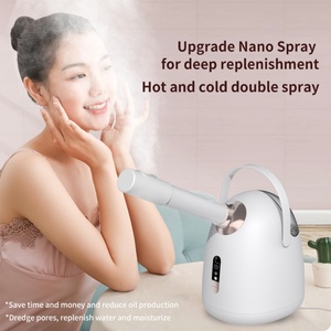 New Arrivals 2023 Portable Home Beauty SPA Face Steamer 2 in 1 Hot and Cold Nano Ionic Facial Steamer Products - Product Image 2