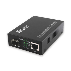 Convertidor de Medios de Fibra Óptica XICOM 100M/1000M LC UTP RJ45, Adaptador LAN Cableado - Product Image 1