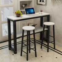 Ensemble de comptoir de bar en bois moderne Table longue simple pour se détendre et se divertir Salon Restaurant