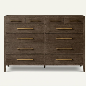 Modern Wood <b>Sideboard</b> with 12 Drawers and Wooden Handles for Bedroom Storage Furniture - Product Image 1