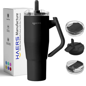 פטנט חדש מותאם אישית 32 עוז 40 עוז tumbler עם כבד ידית קשיות וקשיות נירוסטה קיר כפול ואקום כוסות מתכת נסיעות ספל - Product Image 2