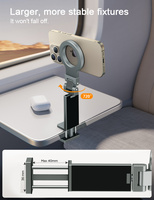 Support de téléphone magnétique pliable mains libres pour avion, essentiels de voyage, rotation à 360° °   Plateau de table rotatif pour bureau, cuisine et usage domestique