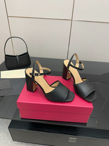 Red <b>Square</b> Open Toe Block Heel Sandals Ankle Strap <b>Adjustable</b> Buckle Closure - Product Image 4