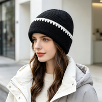 Chapeaux d'hiver unisexes avec logo personnalisé, en jacquard acrylique, bonnet tendance streetwear, bonnet thermique en tricot gaufré