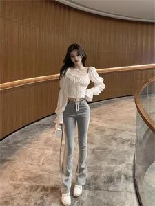 <span class=keywords><strong>Camicia</strong></span> da <span class=keywords><strong>donna</strong></span> alla moda a maniche lunghe in <span class=keywords><strong>lino</strong></span> chiffon traspirante e leggera, antipiega, nuova collezione coreana Primavera Autunno 2026 - Product Image 4