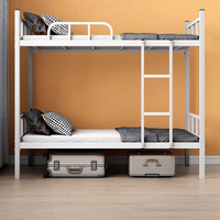 Lit superposé réglable personnalisable pour dortoir étudiant, lit double moderne en acier blanc pour école/auberge/hôtel/hôpital