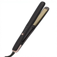 Rutschfester, Fingerabdruckfreier Elektrischer LED-Haarglätter mit PTC 50s Schnellaufheizung und Keramik-Glasurplatten für Frauen mit Kurzem/Langem Haar RV