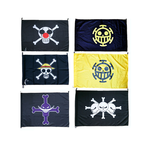 Sombrero de paja de una pieza, cartel de bandera pirata de Anime, cartel colgante de pared - Product Image 1