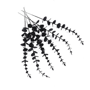 Ramo de Hojas de Eucalipto Artificiales de Plástico, Decoración Verde para Interiores y Bodas - Product Image 5