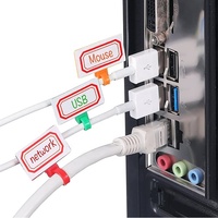 Nylon Marker Attaches De Câble, 250pcs 6 Pouces Auto-Verrouillage Cordon Tags Étiquette du Marqueur avec Écrire sur Câble Tag, Ethernet Fil Zip Cravates Étiquette