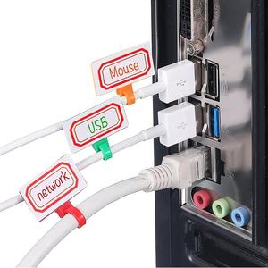 Nylon Marker Attaches De Câble, 250pcs 6 Pouces Auto-Verrouillage Cordon Tags Étiquette du Marqueur avec Écrire sur Câble Tag, <span class=keywords><strong>Ethernet</strong></span> Fil Zip Cravates Étiquette - Product Image 4