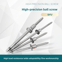Conjunto de husillo de bolas de alta precisión clase C7 SFU1204 1605 2005 con tuerca y husillo de avance rectificado, 1 metro de longitud