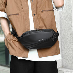 Men's Trendy Single <b>Shoulder</b> Chest <b>Bag</b> PU Sports Waist Backpack with Zipper Closure Waterproof Casual <b>Small</b> Crossbody <b>Bag</b> - Product Image 3