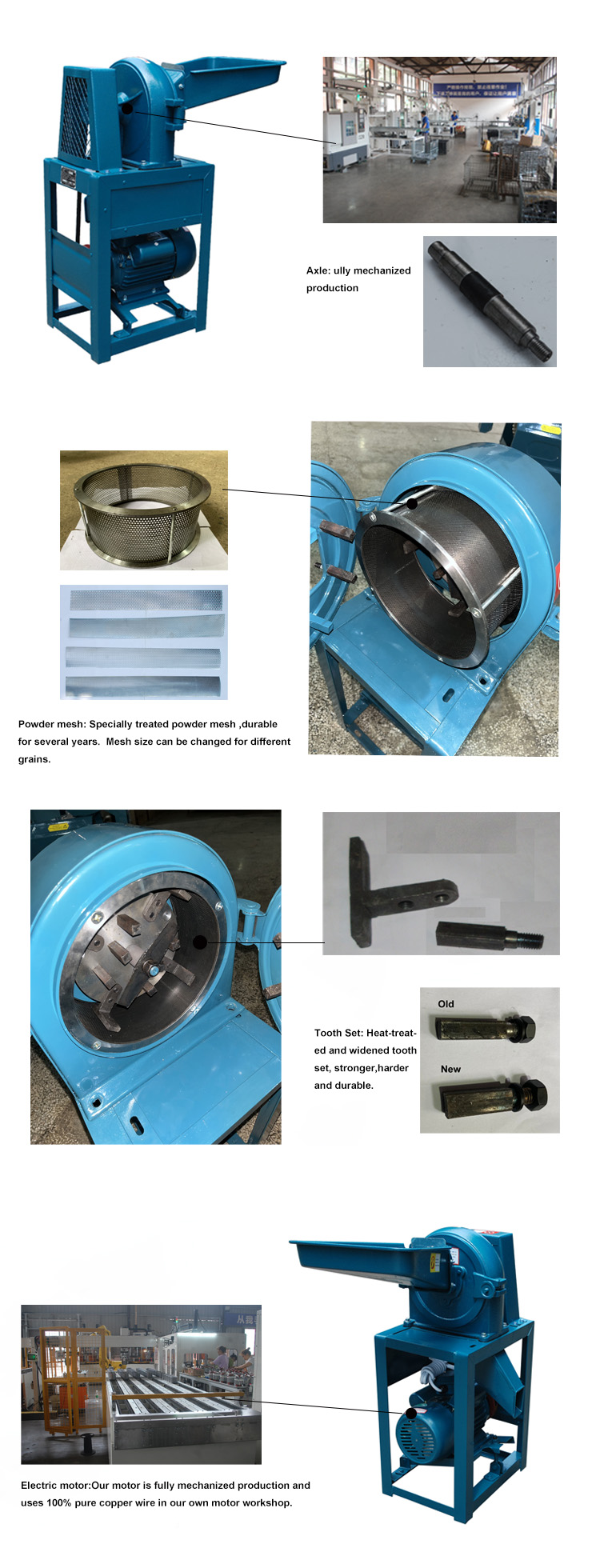 farm home use crushing maize grains flour mill animal feed making spices grinder agricultural machinery