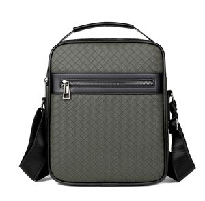 Nouveau Sac à Bandoulière Tendance Décontracté Imperméable à Motif Tressé pour Homme, Petit Sac Carré, Sac à Main d'Affaires, Sac Bandoulière d'Extérieur pour Homme - Product Image 1