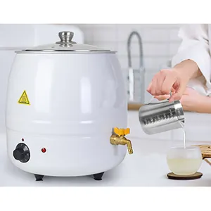 Dontalen Electric White Color Large Size Stainless Steel Home Candle Machine Plug In Wax Melter Melting Candle Making Kit