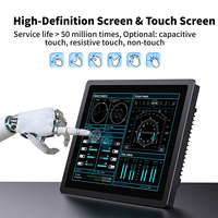 PC Industri All-in-One Kecerahan Tinggi dengan Layar Sentuh, Panel PC Industri Tahan Air IP65 untuk Pemasangan di Dinding