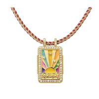 Dafang marque désert vent Tarot pendentif collier femmes mode couches clavicule chaîne avec soleil lune Bamang étoile amour planète
