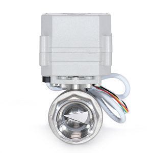 Válvula moduladora de válvula eléctrica proporcional 0-5V entrada SS304 de bola de 2 vías 1/2 DN15 V - Product Image 1