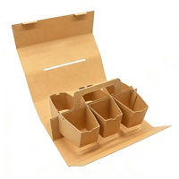Boîte de transport en papier kraft écologique réutilisable pour 6 œufs, vente en gros |   Emballage d'œufs durable pour l'agriculture et la vente au détail, faible MOQ