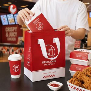 Food Grade Insulated Delivery Bag Custom Thermal Takeaway Packaging Factory Direct - Product Image 5