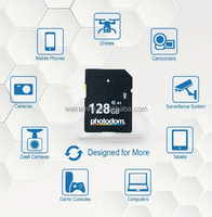 Carte mémoire SD TF Photodom 128 Go A1 U3 pour appareil photo, compatible avec l'enregistrement 4K