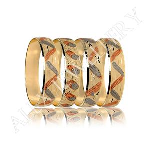 3 Tone Plated <b>Bangle</b> & Bracelets, Filigree Wholesale 3 Tone <b>Bangles</b>, Fashion Bracelets & <b>Bangles</b>, 3 Tone Jewelry, Tri Color. - Product Image 1