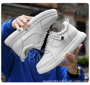 Men's Breathable Designer Lace-Up Skateboard <b>Shoes</b> Trendy Retro Chunky Casual <b>Waterproof</b> Height Increasing Zapatillas Casuales - Product Image 4