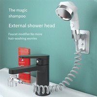 Robinet douche robinet ensembles salle de bain eau chaude et froide bassin Extension rétrécissement buse ensemble shampooing magique salon de coiffure robinet