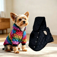 Gilet de luxe en coton pour chien, écologique, couleur unie, avec capuche, manteau d'hiver pour grands chiens, vente en gros, fabricant sur mesure