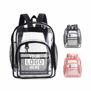 Mochilas Escolares Personalizadas con Logotipo, Lindas Mochilas de Viaje Rosadas, Mochilas Transparentes de PVC para Estudiantes, Niños y Niñas - Product Image 1