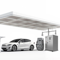 Systèmes de stockage d'énergie 261 kWh, conteneur de batterie au lithium solaire BESS extérieur et stations de recharge DC pour véhicules électriques 240 kW