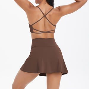 Großhandel Beauty Back Stoß fester BH Mädchen Rock mit Pocket Shorts Rock Tanz Yoga Golf Rock Tennis Wear für Frauen - Product Image 3