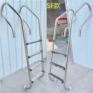 Échelle de piscine en acier inoxydable sans pré-encastrement, antidérapante, pour accès intérieur à la piscine, modèle SF - Product Image 2