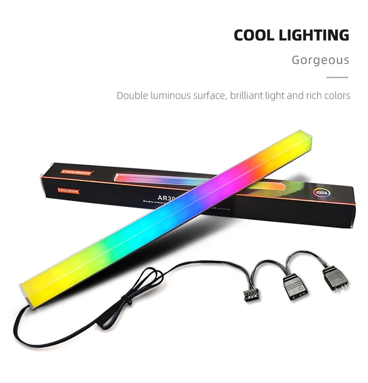 Bande lumineuse LED Double face AR30 adressable, en alliage d'aluminium, 5V, éclairage magnétique, nouvelle collection,