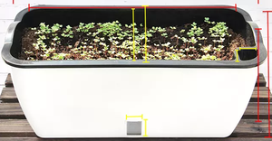 Pot <span class=keywords><strong>rectangulaire</strong></span> pour plantes à fleurs, boîte de plantation en plastique, fenêtre intérieure pour légumes herbes - Product Image 2