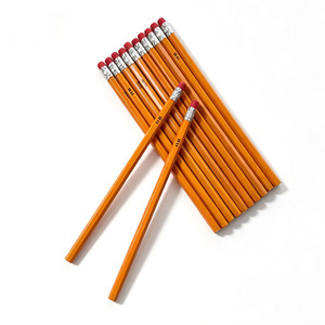 Lot de crayons en bois hexagonaux jaunes populaires sur le marché africain, numéros 2 HB, avec gomme, revêtement rétractable - Product Image 5