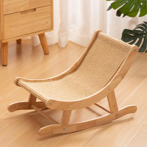 Papan goresan kucing kayu papan gores, tempat tidur gantung kucing tiang gores mainan latihan hewan peliharaan dengan alas Anti selip - Product Image 1